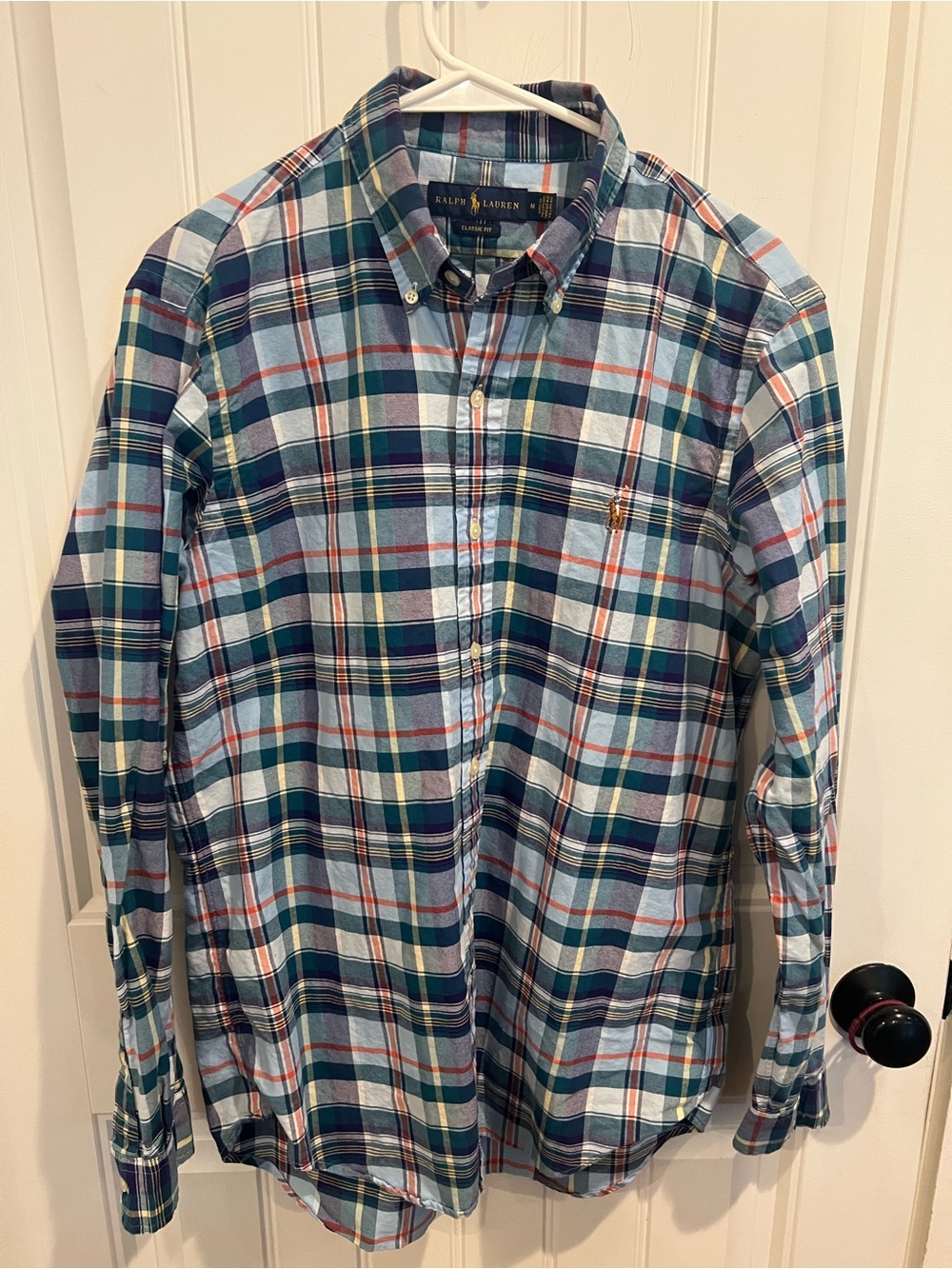 Ralph Lauren Blue & Green Plaid Button-Down Shirt